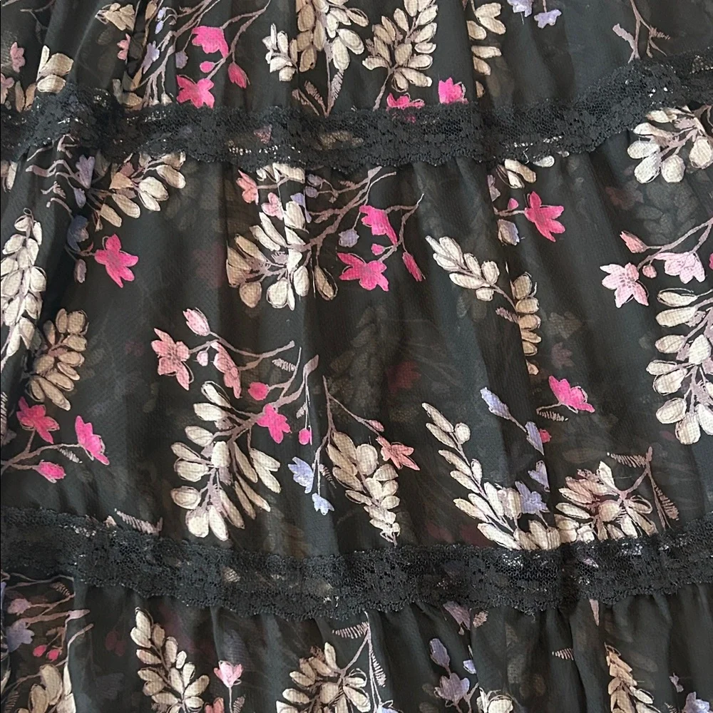 Floral Lace Trim Slip Dress - Picture 4 of 13